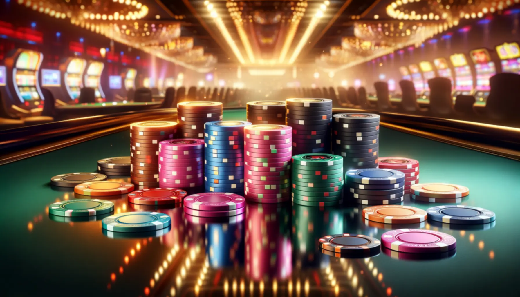 Colorful casino chips representing social competition