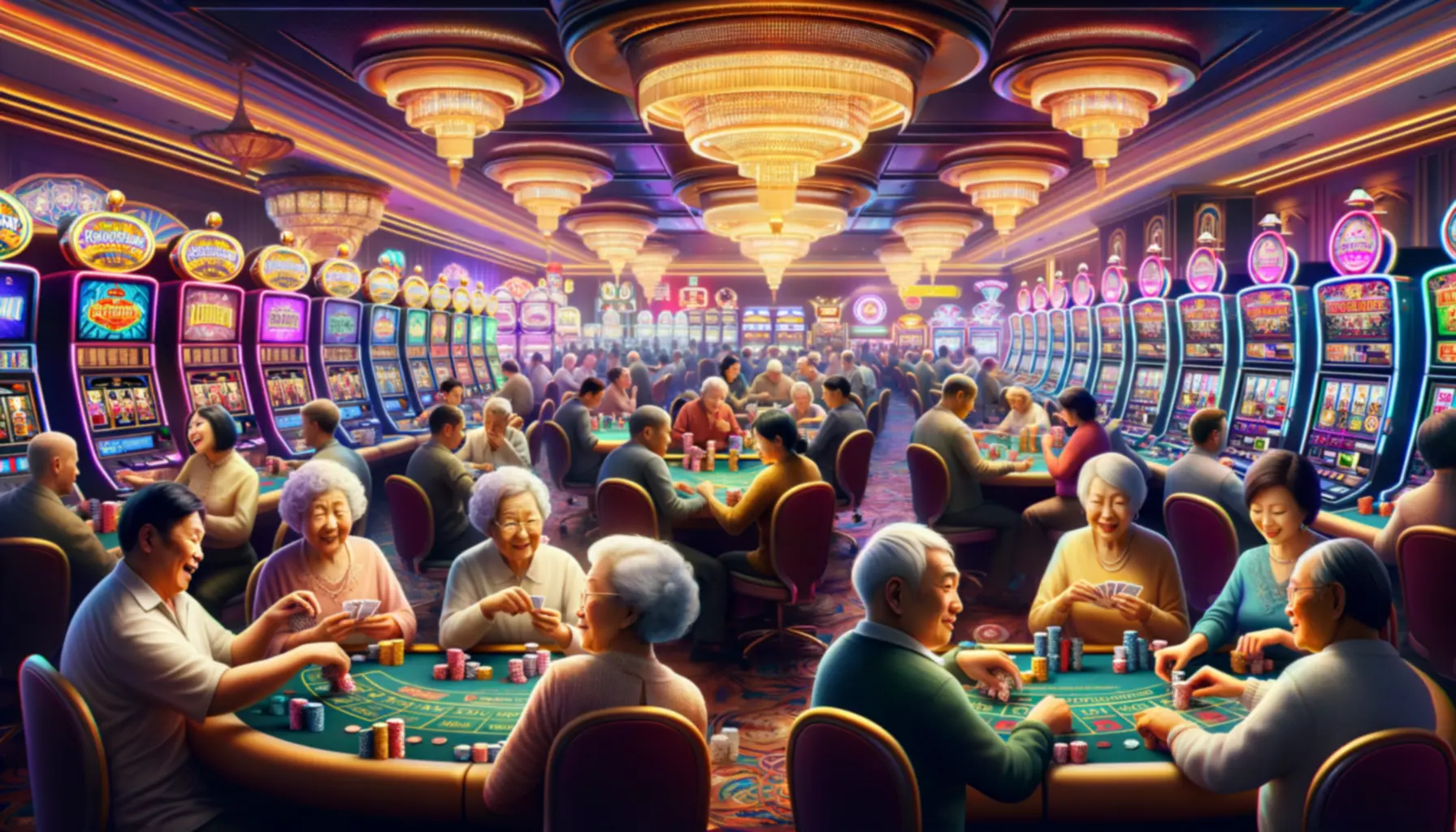People enjoying social casino gaming representing our community